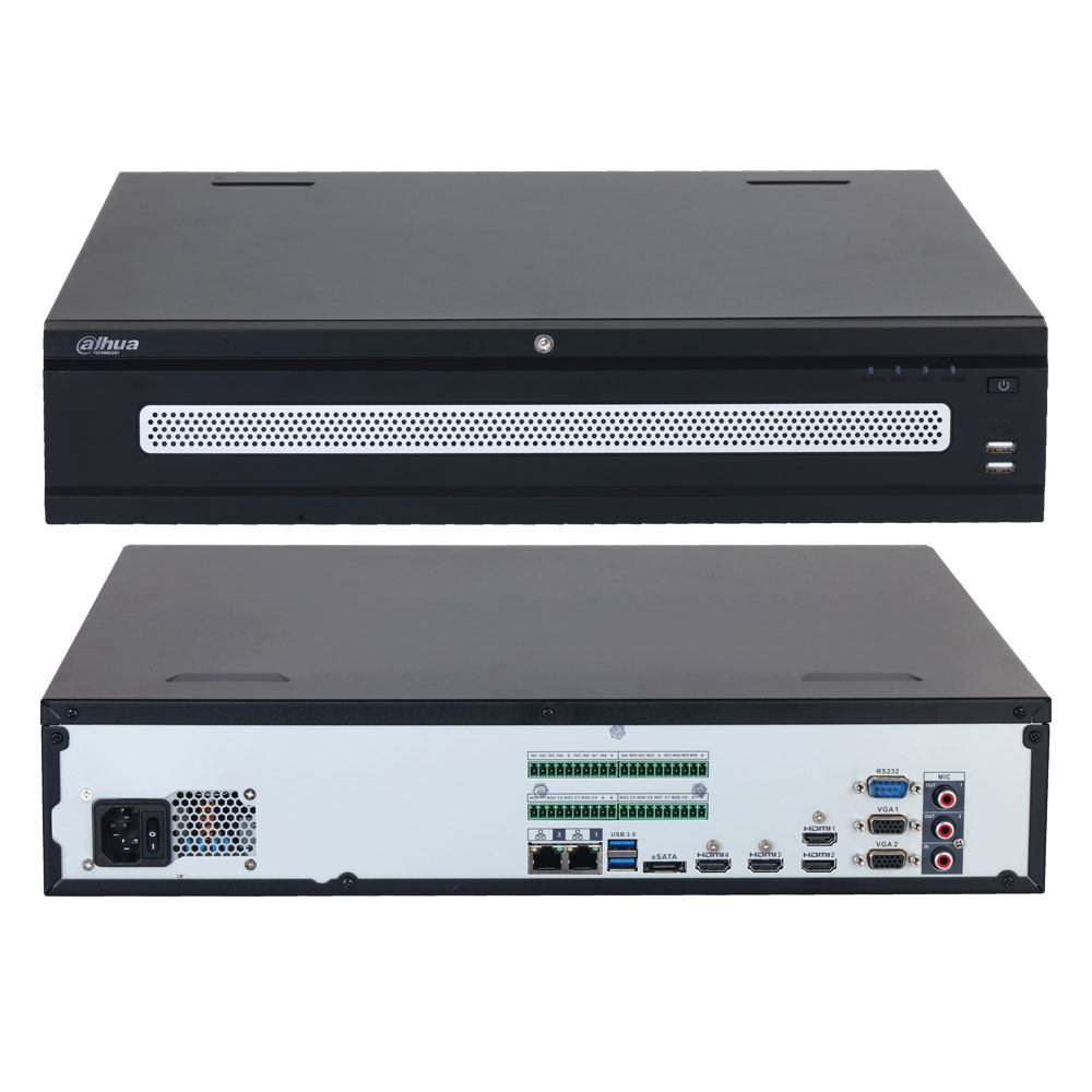 Dahua DHI-NVR608H-64-XI Grabador de vídeo en red WizMind de 64 canales, 2U y 8 discos duros